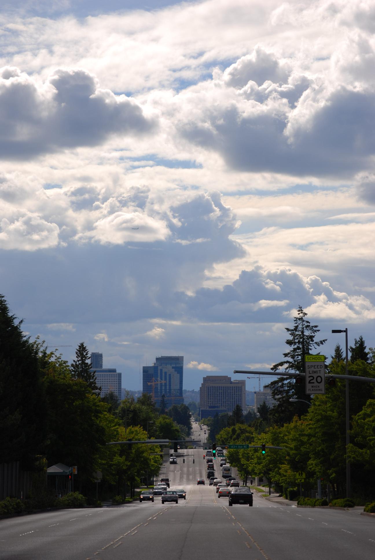 8th St NE, Towards Bellevue || NIKON D80/55-200mm f/4-5.6@86 | 1/1000s | f8 | ISO100 || 2007-08-12 17:16:31